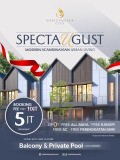 Hanya di Cluster Sierra Shaistanaya City. Spesial sepanjang SpectAugust, nikmati berbagai keuntungan:
• Booking Fee hanya Rp5 Juta (refundable)
• DP 0%
• Gratis semua biaya
• Gratis kanopi
• Gratis peningkatan SHM
• Gratis AC

Yang membuat Cluster Sierra semakin istimewa adalah hadirnya fitur eksklusif:
✨ Private Pool
✨ Balcony yang menghadirkan ruang santai dengan suasana lebih nyaman dan private.

Promo berlaku hingga 31 Agustus 2026. Jangan lewatkan kesempatan terbaik untuk memiliki rumah impian di Cluster Sierra – Shaistanaya City.

Hubungi tim marketing kami sekarang dan jadwalkan survey sekarang juga!

#perumahansidoarjo #rumahsidoarjo #propertisidoarjo #rumahkprsidoarjo #rumahbarusidoarjo