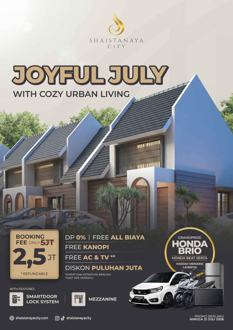 Promo Joyful July Cluster Montana: DP 0%, Booking Fee Rp2,5 Juta & Diskon Puluhan Juta